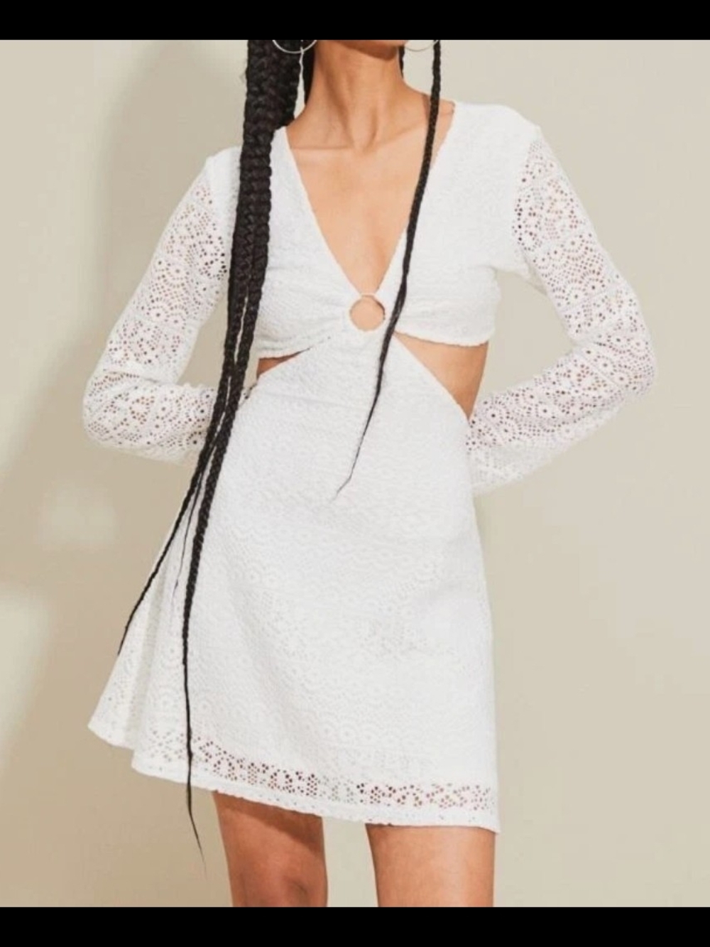 Divided Crochet Backless Tie-Back Top
